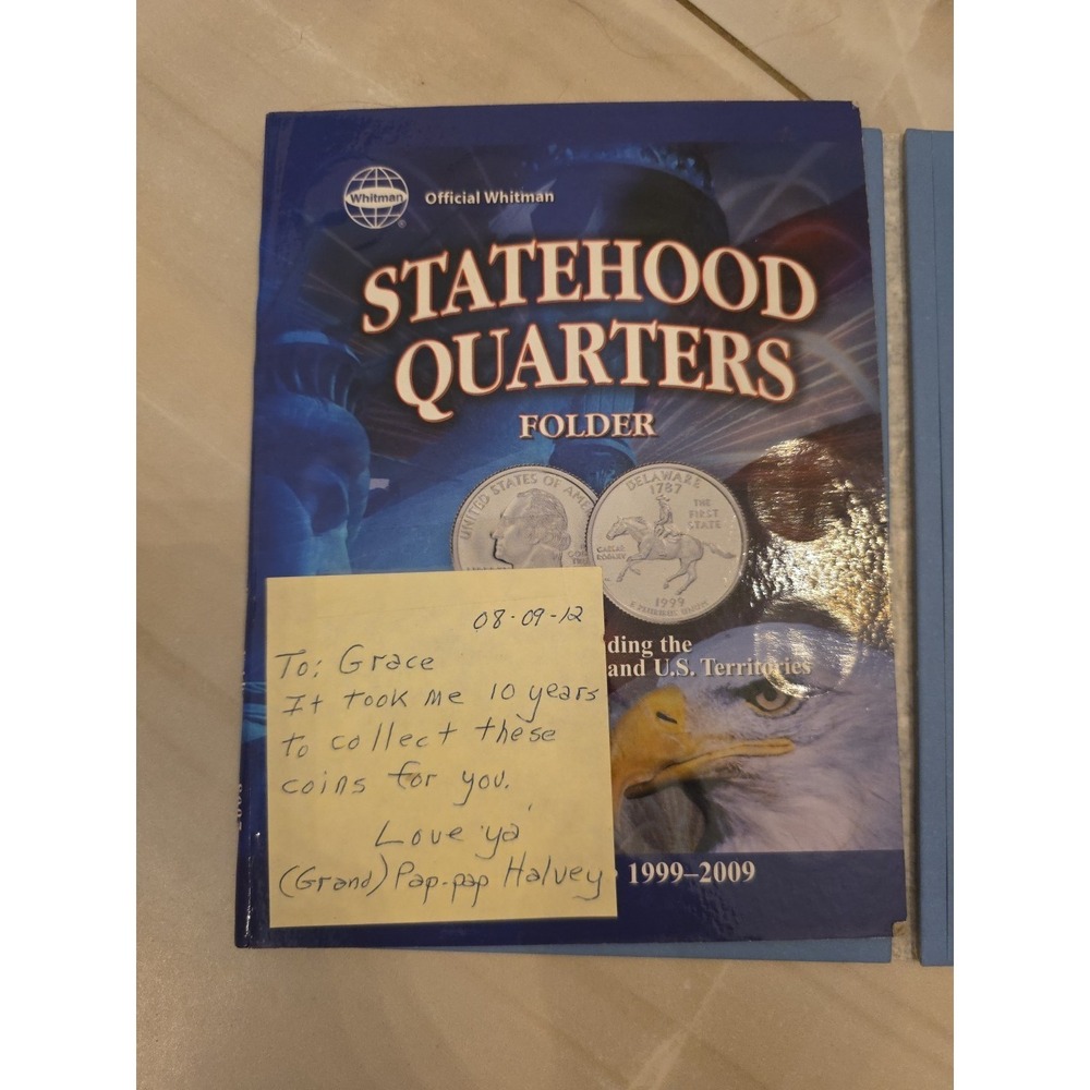Whitman Coin Folder Statehood‎ Quarters 1999 - 2009 Album/DC Territories 8097 #1